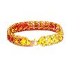 Women's Gold Rose Flower Heart Bracelet, Simple Carved Design.
