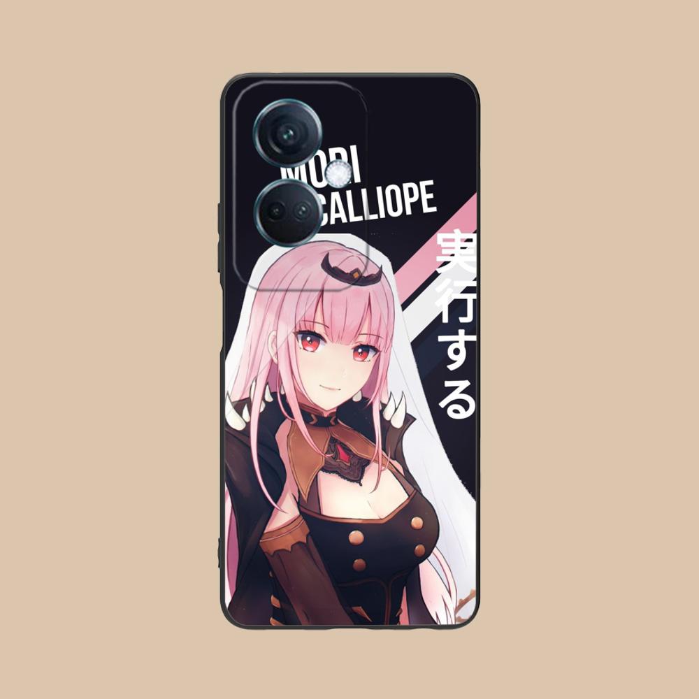 Holo Mori Calliope Matte TPU Mobile Phone Case for OPPO Reno 14 13 12 11 10 9 8 7 6 5 F T Pro 5G Colorful Printing Cover
