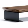 Sanwa Direct Desk Shelf, Soundbar Stand, 50cm Wide X 12cm Deep X 5cm High, Natural Wood and Steel, 200-STN061