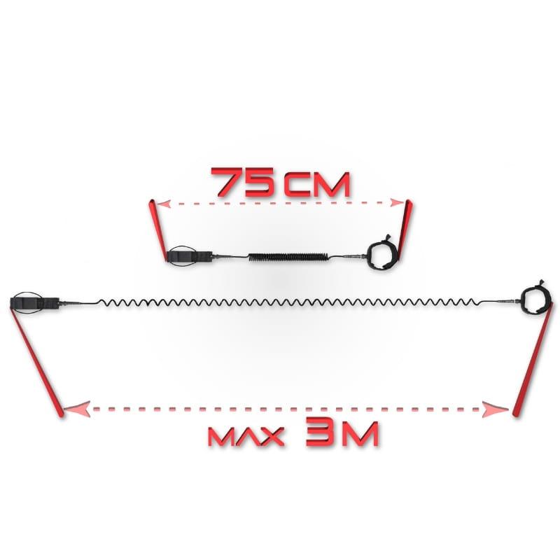 Safety Leash For Sup Board 3M Leash - Black