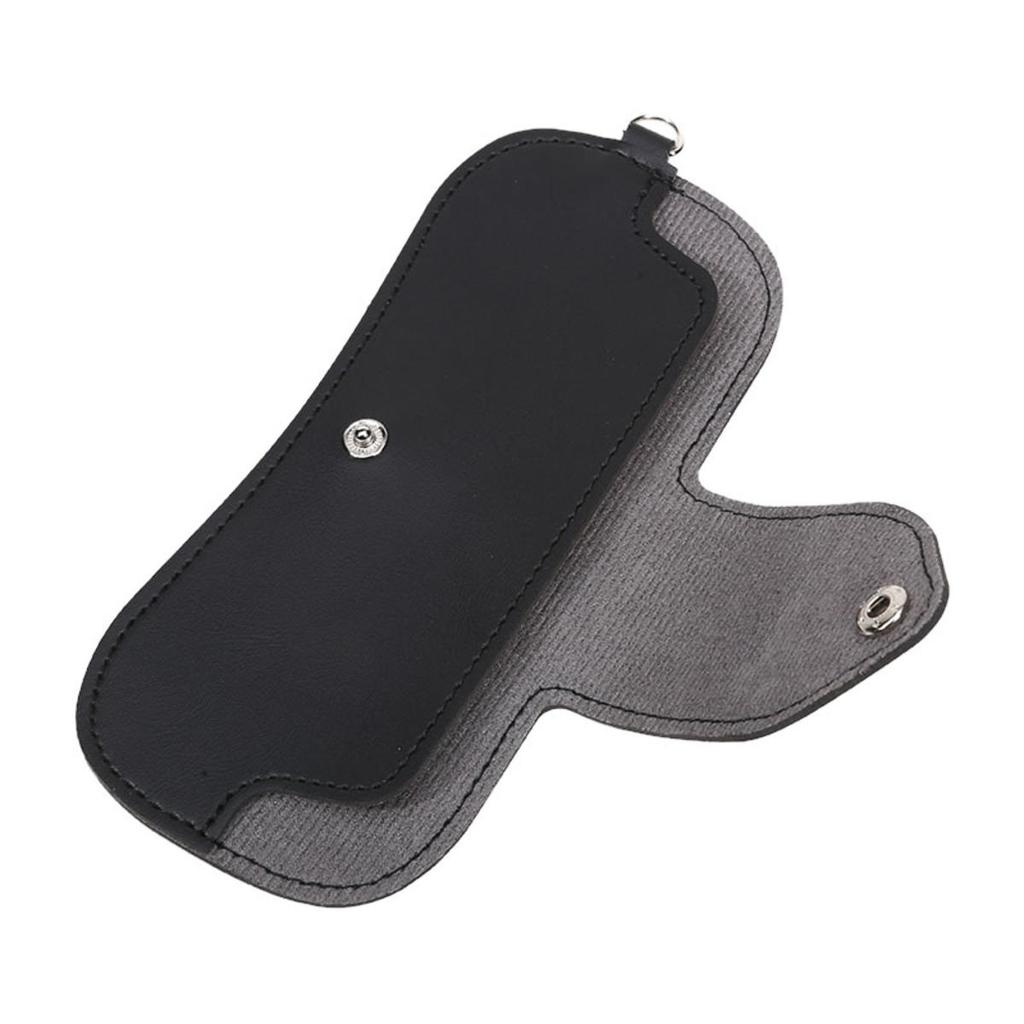 PU Leather Sunglasses Storage Bag With Lanyard Solid Color Portable Eyeglasses Pouch Durable Hanging Glasses Holder Cover Bag
