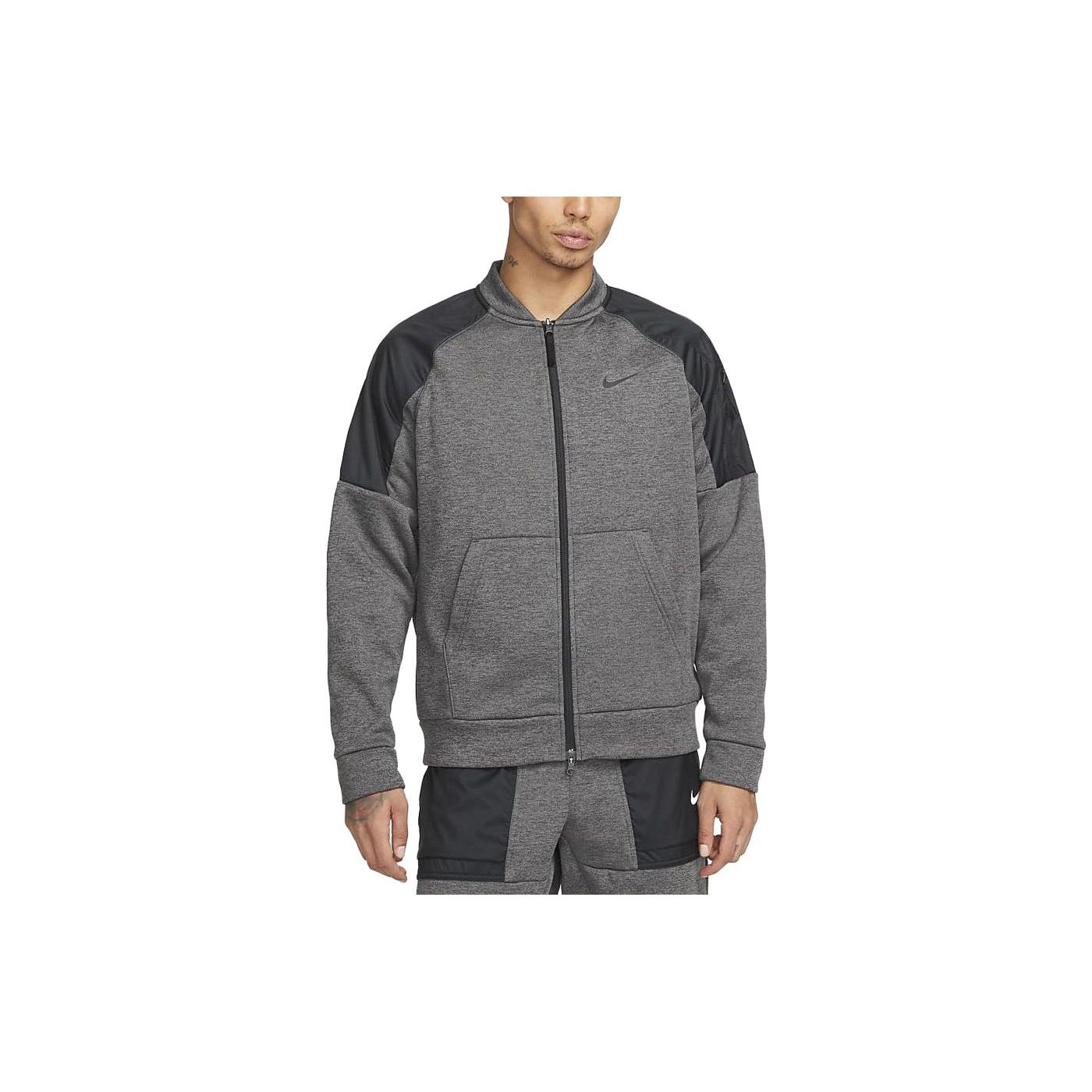 Nike Therma-FIT Training Bomber Jacket Charcoal Heather For Men DQ4852-071 M