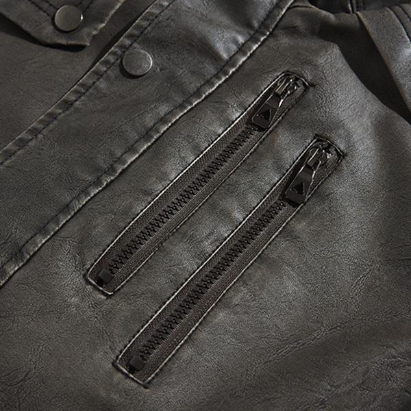 Mens Leather Jackets  Winter  Casual Motorcycle PU Jacket Biker Leather Coats European Windbreaker Genuine Leather Jacket
