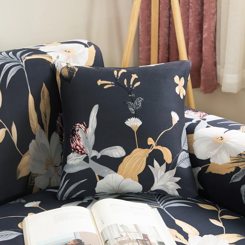 

floral printed Stretch Elastic cushion cojines decorativos para sofa Capa de Almofada coussin de salon housse de cous Q17418QQ-1pc pillow cover