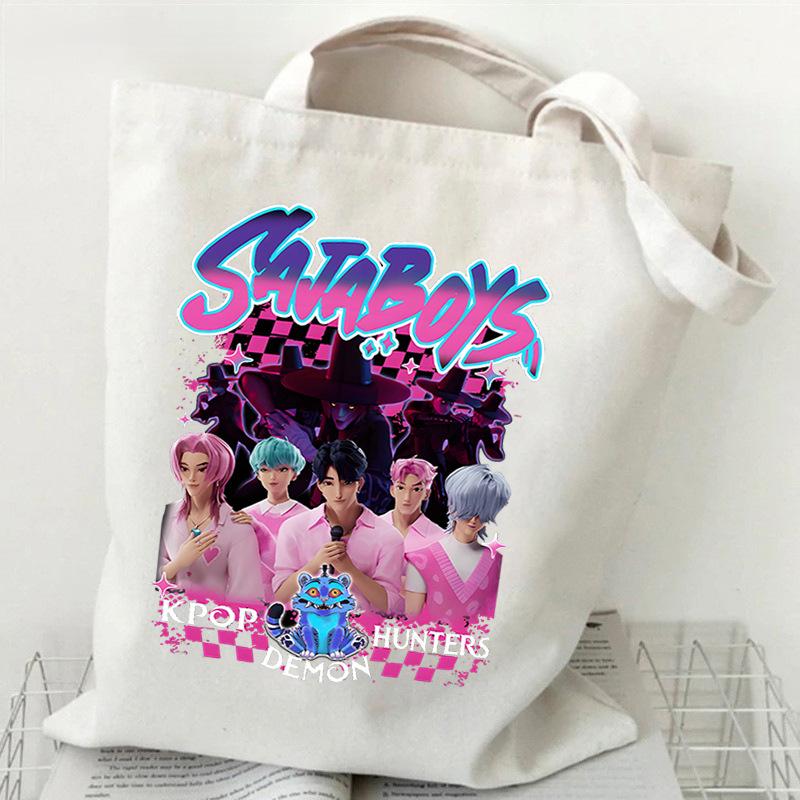 KPop Demon Hunters Student Everyday Versatile Shoulder Bag Fashion Demon Hunters Canvas Bag