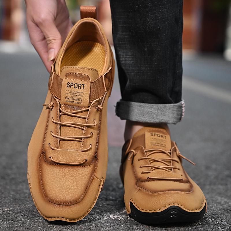 Leather Shoes Penny Men Loafers Slip On Casual Men Shoes Comfort Driving Shoes Men Flats Walking Footwear big size 48