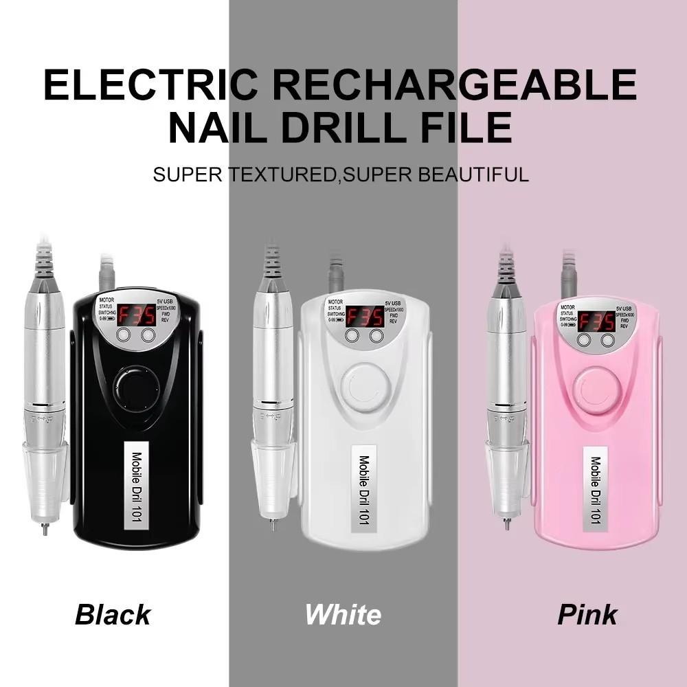 New 35000RPM Nail Drill Machine Rechargeable Manicure Professional Electric Nail Drills Low Noise Motor Polishe Sander for Nails
