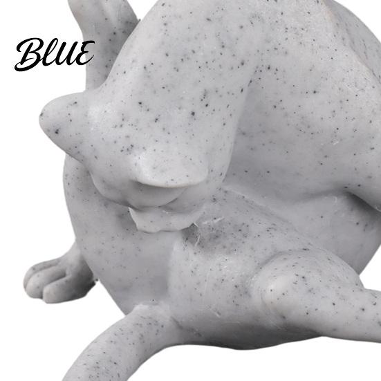 Playful Cat Resin Figure Licking Butt Figurine Funny Statue Collectible Whimsical Kitty Ornament for Shelf Desk Decor Gift Lovers Housewarming