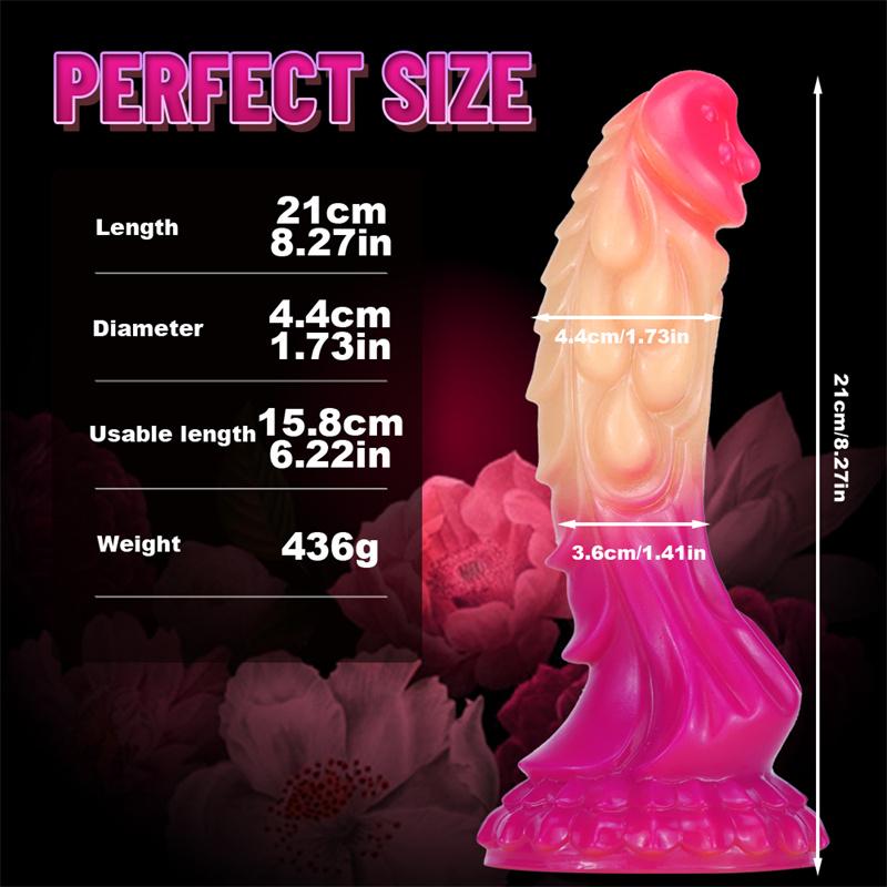 Kirin Jade Liquid Silicone Female Special-shaped Makeup Simulation Gradient Penis Sex Toys