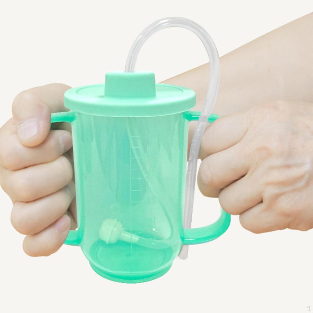 Elderly Sippy Cup Drinking Clear Scale Portable, Premium, 350ml, Professional with Lid 2