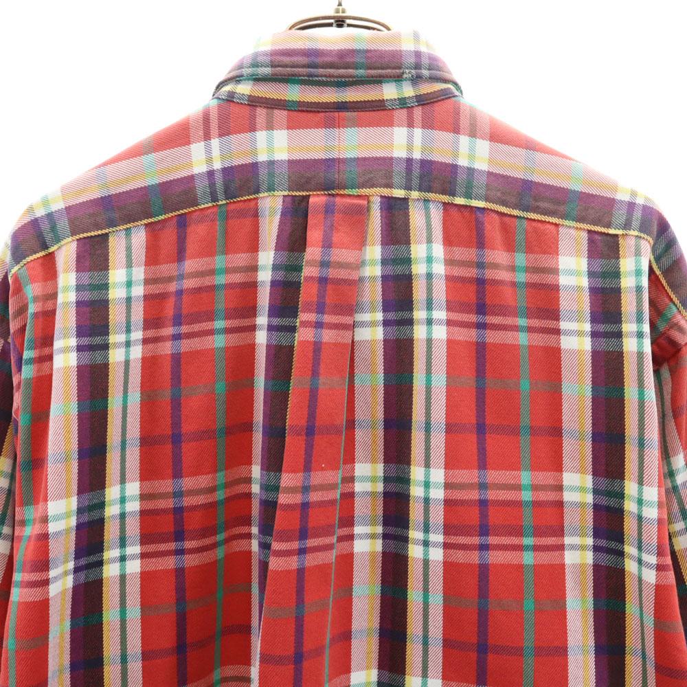 Ralph Lauren 80s 90s OLD THE BIG SHIRT Check Pattern Long Sleeve Flannel Shirt Men's Used