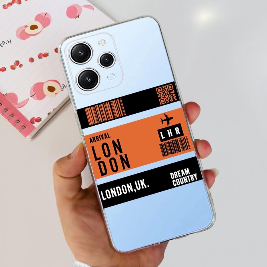 For Xiaomi Redmi 12 Case 2023 New Fashion Painted Cover Clear Silicone Phone Case For Xiaomi Redmi 12 Redmi12 Soft Fundas Bumper