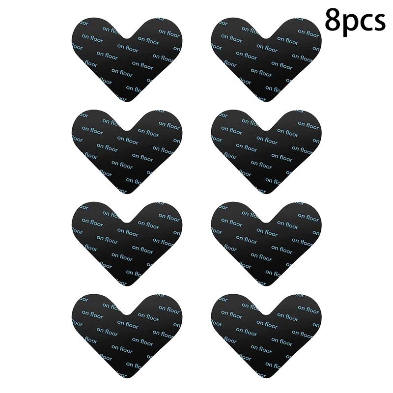 8/10/12Pcs Heart Shape Rug Gripper Double Sided Non-Slip Rug Pads Sticker, Washable And Reusable Rugs Corner Tape