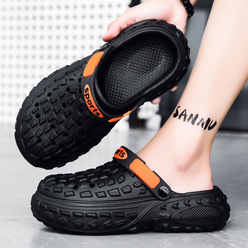 Fashion Light Men's Slippers 2024 Summer Chef Shoes for Men Outdoor Wading Sandals Soft Beach Antiskid Sports Men's Slippers Platform