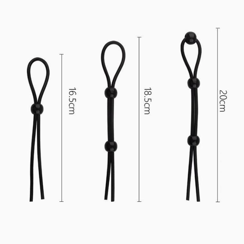 Male Lock Rope Adjustable Rope Binding Ball Stretcher Sperm Penis Ring Colorful Ejaculation Delay Erection Rings Adult Sex Toys