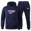 Fashion Printed Sweatshirt Pants Set Men Casual Sports Two-piece Head Thickened