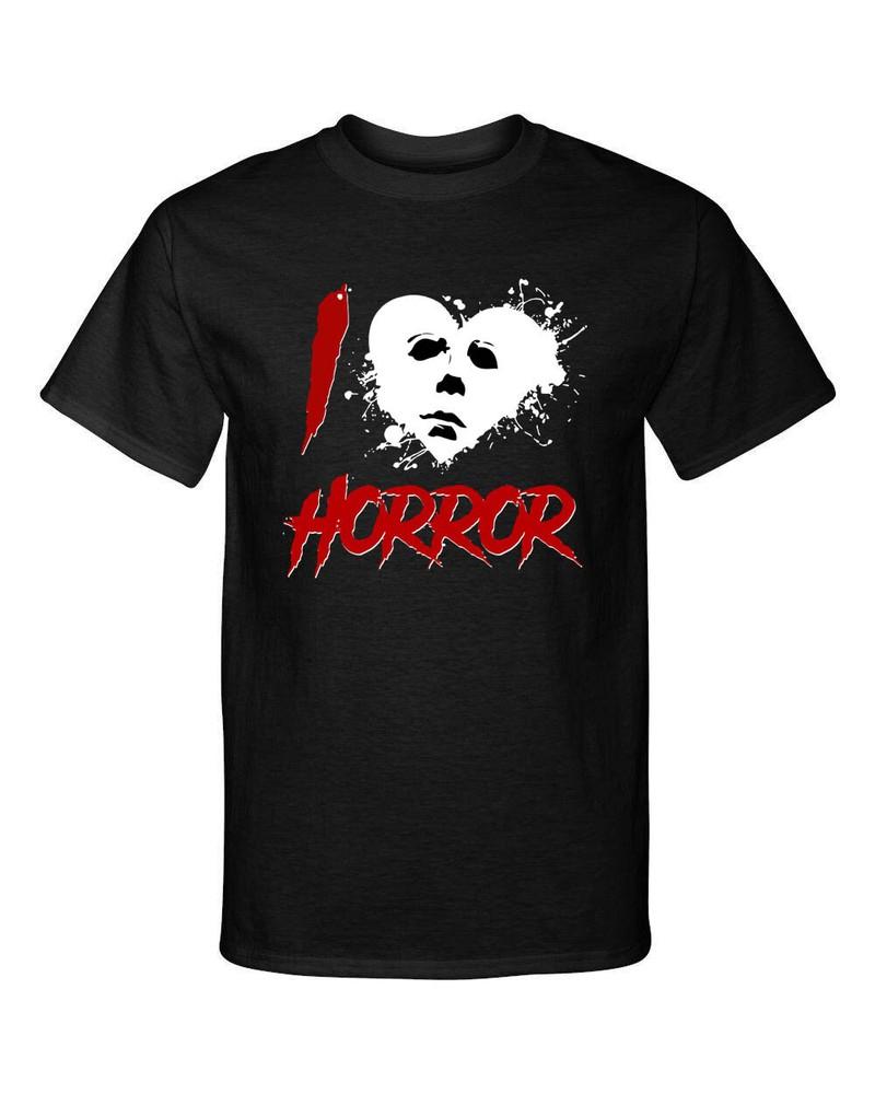 I Love Horror Halloween Michael Myers Horror Killer Style Graphic Tee Shirt Unisex T-Shirt S