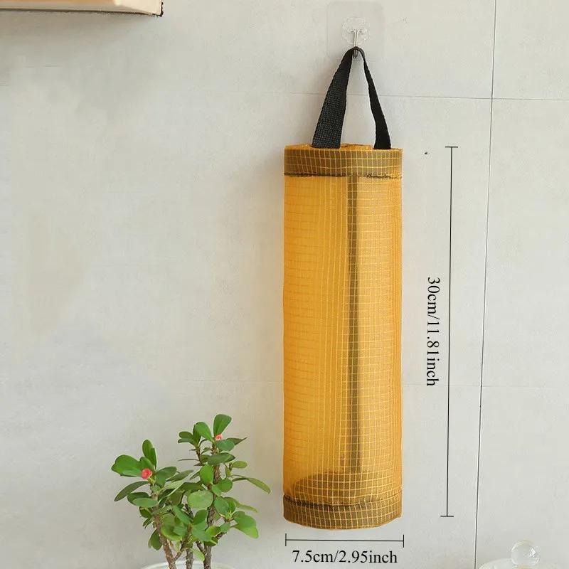 1Pcs Wall Mounted Storage Bag Pockets Shelf Tote Rack Bag Clear Hanging Purse Handbag Organizer Storage Holder Wardrobe Closets