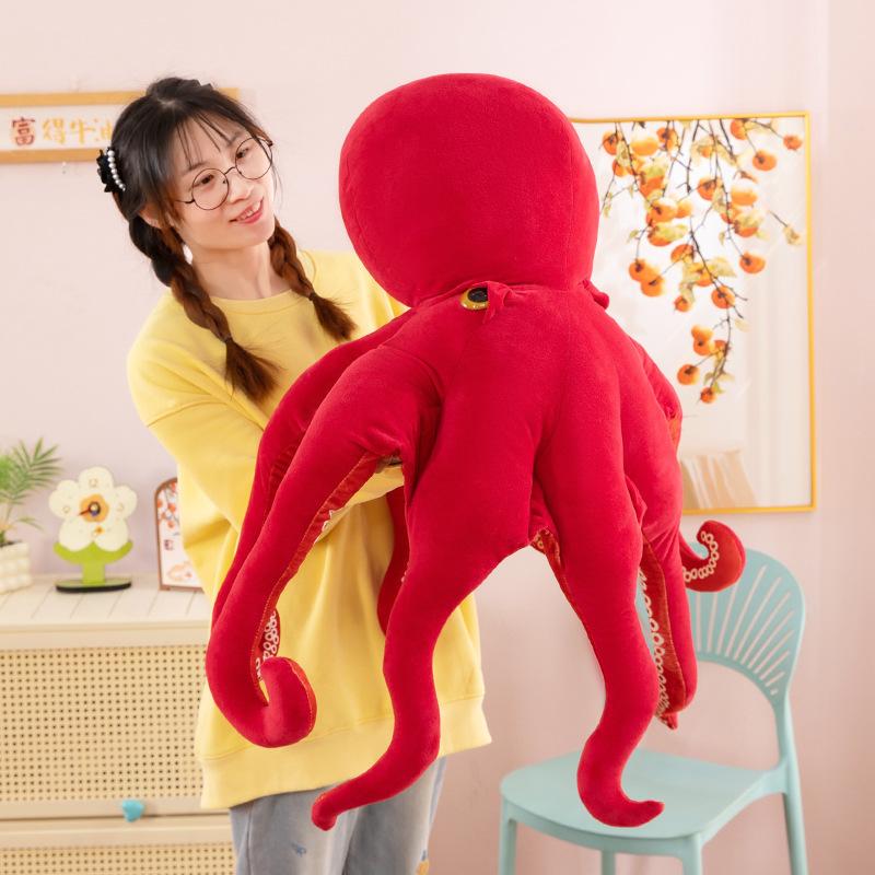 Simulated big octopus doll plush toy marine animal red octopus doll girl ragdoll doll