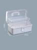 Large capacity storage box for art supplies, foldable multi-functional plastic portable makeup hair clip organizer box,