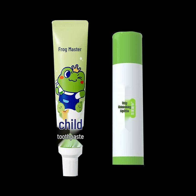 Frog Prince Kids Hami Melon Toothpaste & Apple Lip Balm Set