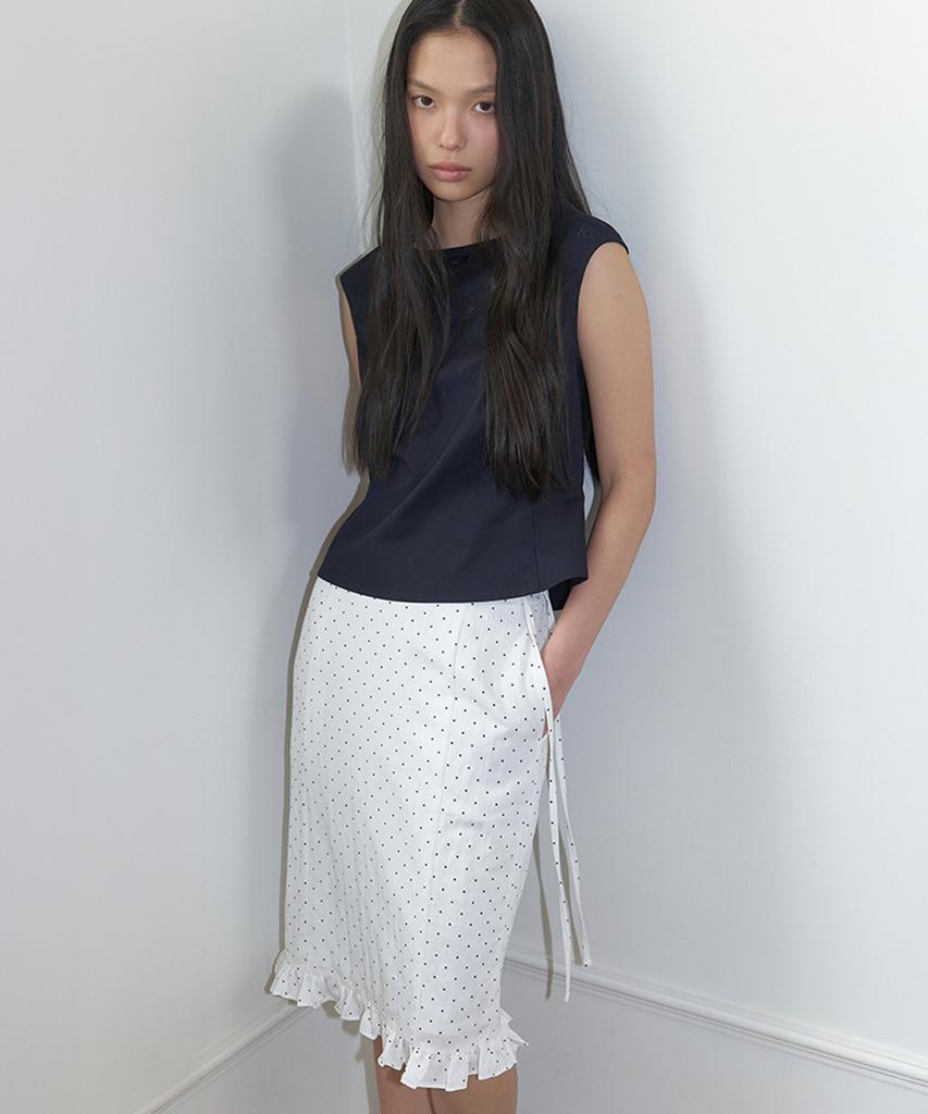 Amidi Dot Frill Midi Skirt