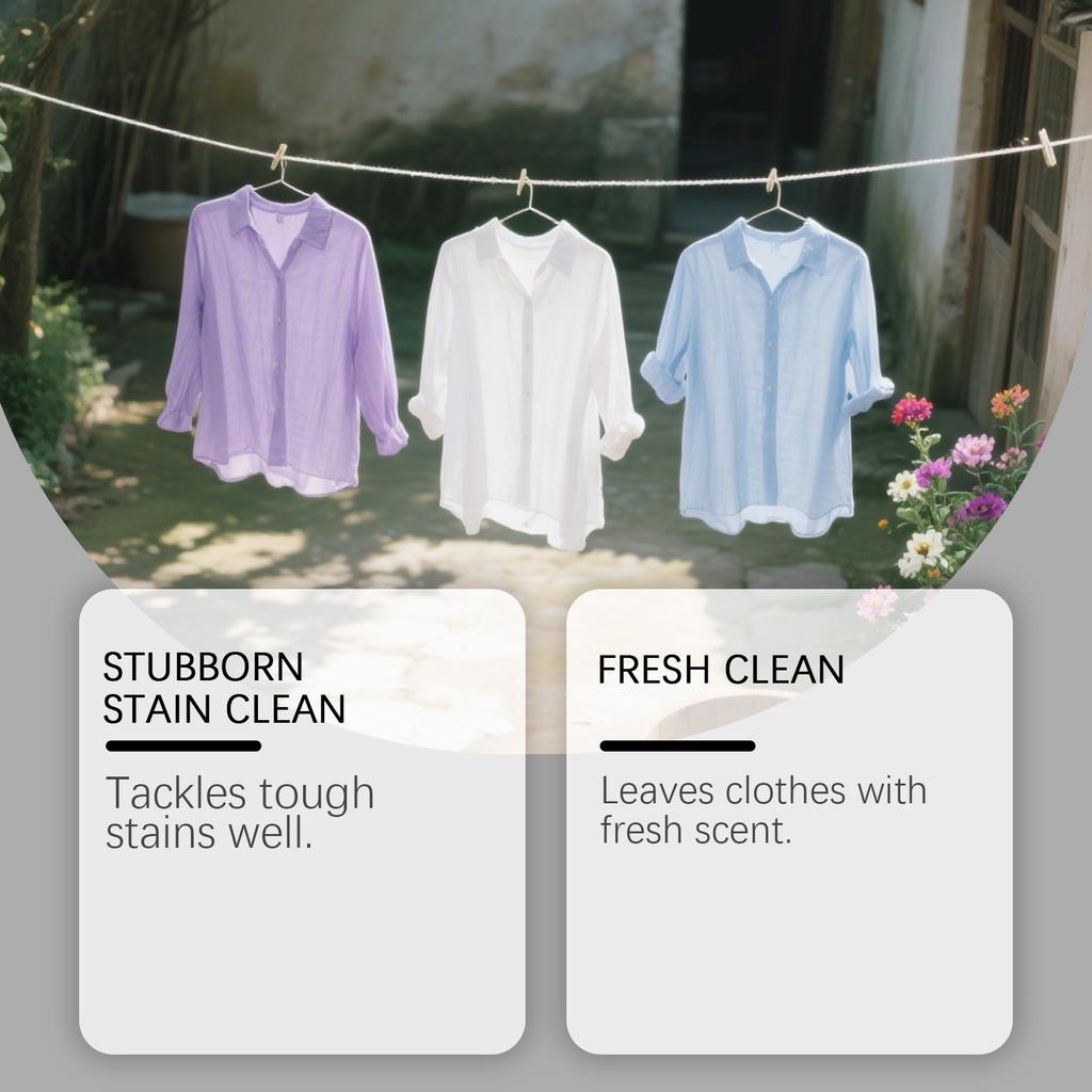 Clothes Stain Remover For Daily Clothing Cleaning, Stubborn Stains, Washable Fabrics, Fresh Clean250ml