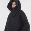 "Unisex High-Collar Hooded Sweatshirt - American Trendy Niche Design, Loose Fit for Men and Women"