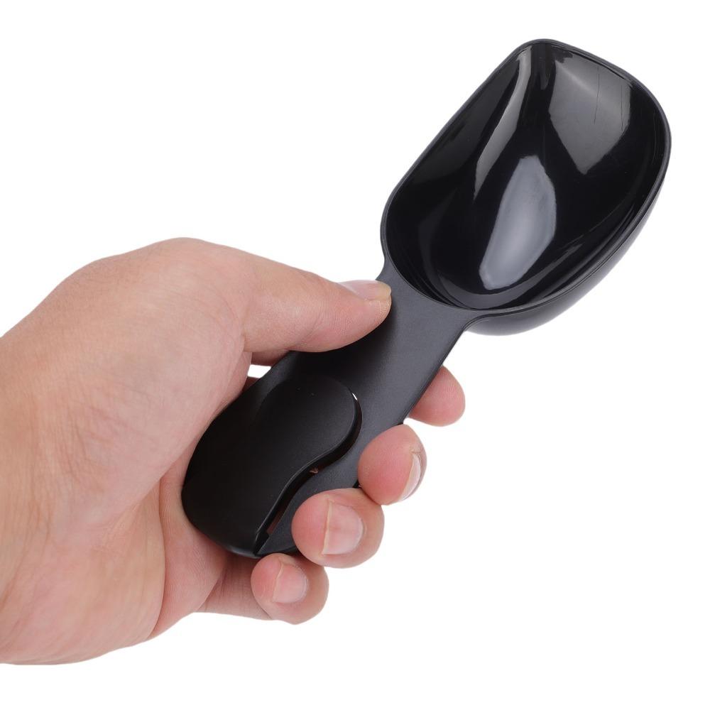 2pcs set Plastic Short Handle Spoon Ergonomic Small Spoon Bean Spoon Tablespoon Scoop Espresso