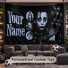 Edward Scissorhands Personalized Tapestry Support Custom Name, Wall Art Home Decoration