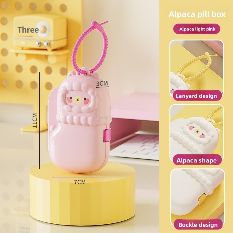 Mini Portable Jewelry Box Packing Box Portable Earrings Jewelry Box Cartoon Storage Box розовый