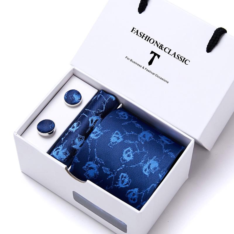 Men'S Tie Set Gift Box 5-Piece Set Group Tie Business Dress Wedding Tie