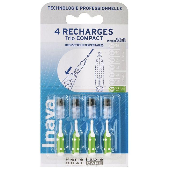 Brossettes-Inava Brossettes 4 Recharges Trio Compact (Taille : ISO 2,2 mm)