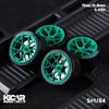 Kicarmod 1/64 Model Car Resin Dynamic Bearing Wheel Wheels With Rubber Tires Brake Disc Diameter 10.5Mm&10.8Mm For Mini Gt