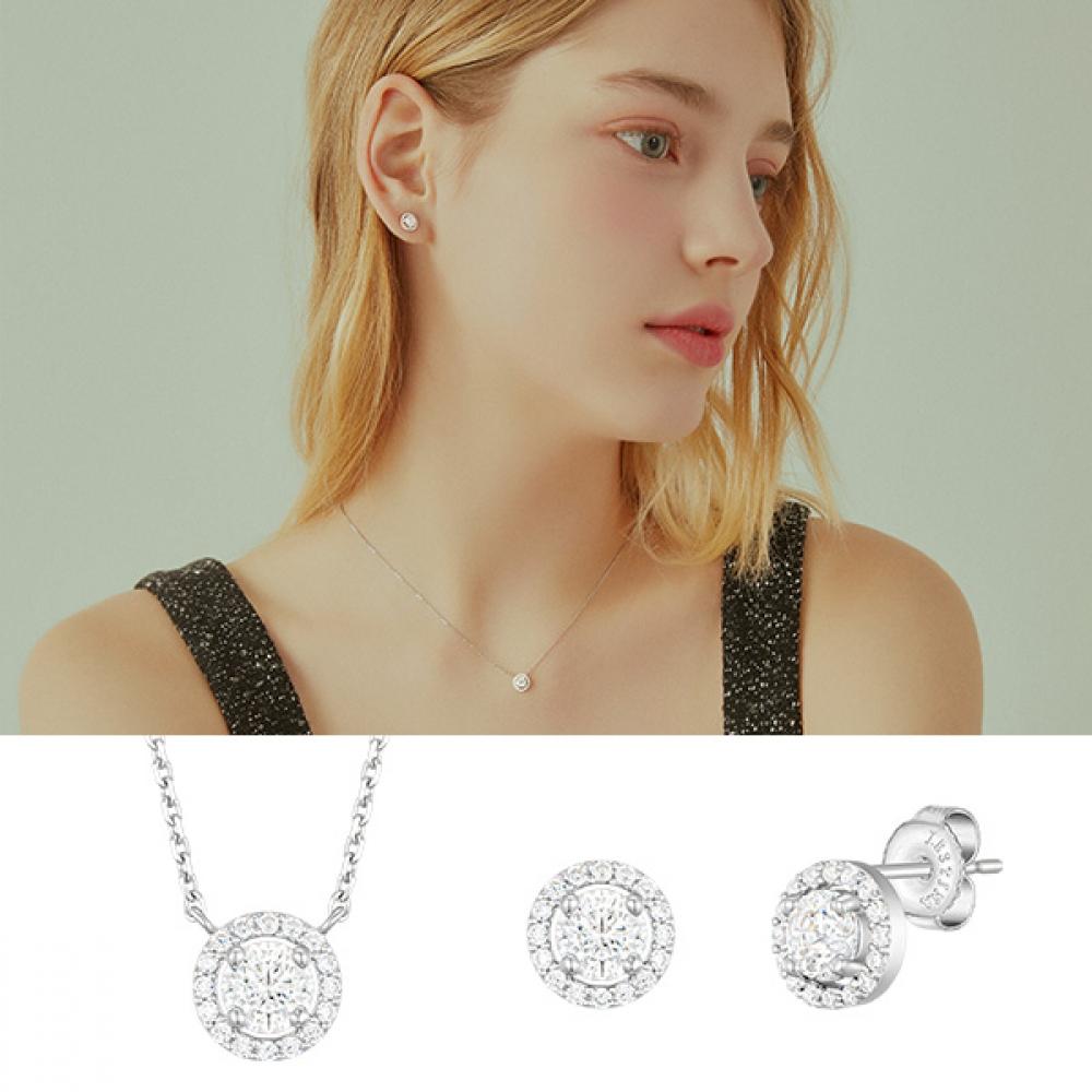

JESTINA [IU PICK] WHITEMOND комплект колье+серьги (SET-J0-0105)