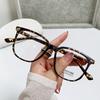 Oversized Leopard Myopia Glasses for Women Men Comfortable Anti-blue Light Computer Glasses Prescription Eyewear 0 To -4.0