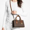 Michael Kors Mk Valerie Commuter Classic Vintage Logo Print Pendant Canvas Polyester Handbag Women Handbag Acorn-Brown 30F2G9VS1B-BRN-ACORN