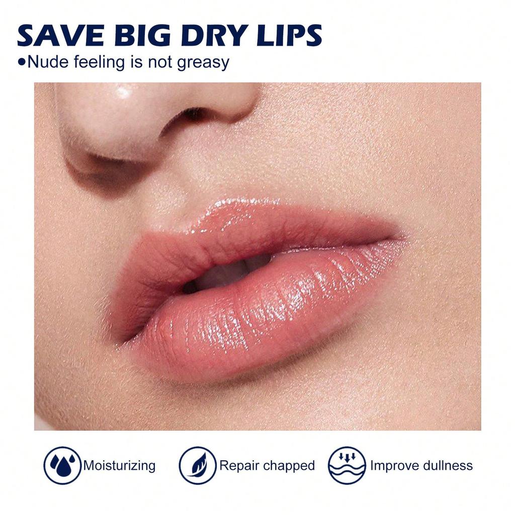 1/2pcs Men's Vitamin E Moisturizing Lip Balm, Smoothes Lip Lines, Improves Chapped, Dry And Dull Lip