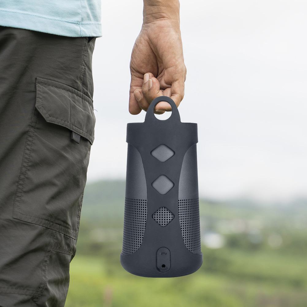 Portable Bluetooth-compatible Speaker Case Shockproof Speaker Carry Case with Carabiner for Bose SoundLink Revolve/Revolve+ I II