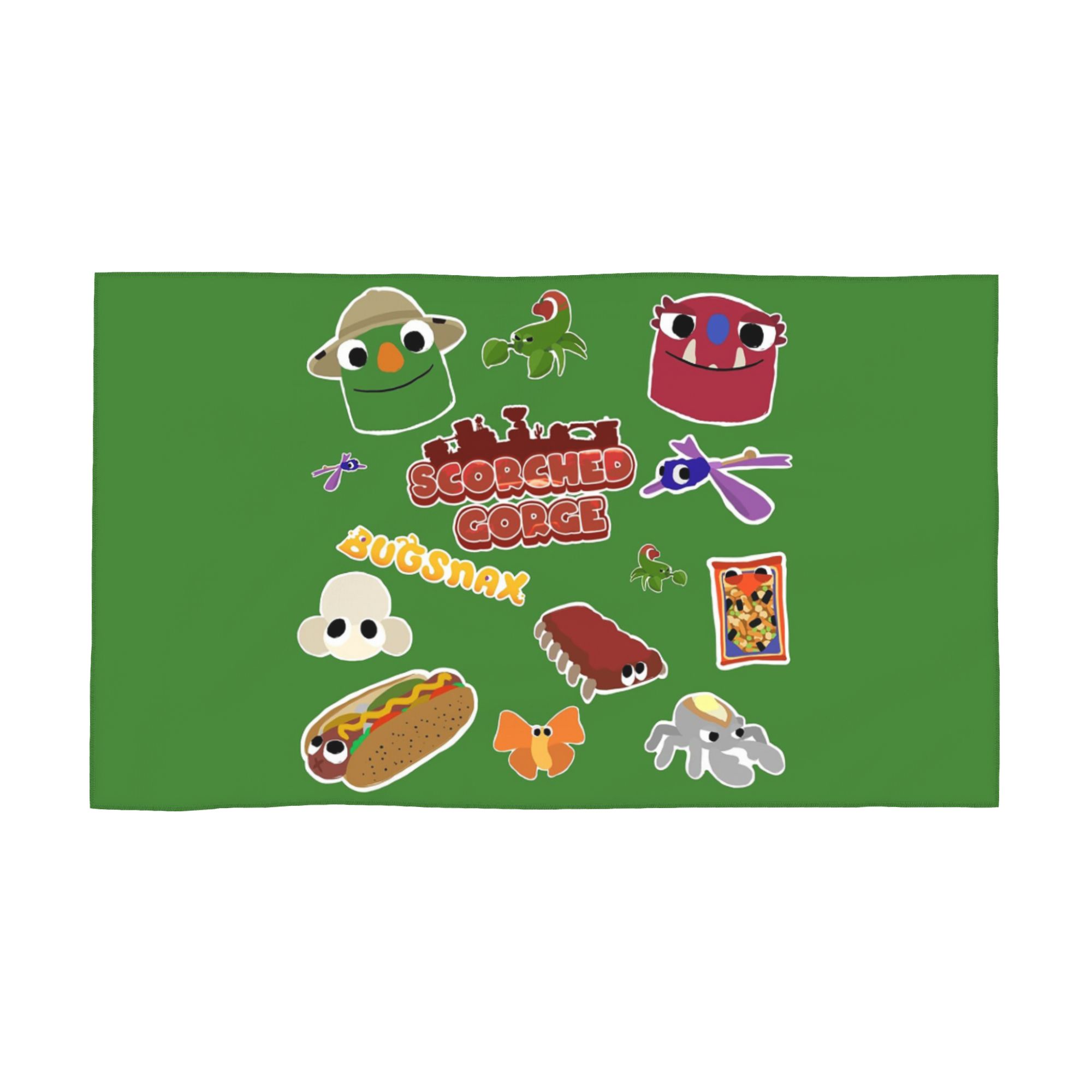 

Bugsnax Fan Art Scorched Gorge Bookbag Soft Face Towel Quick Dry Pool Bath Cotton Towels Breathable W30*H60(CM)