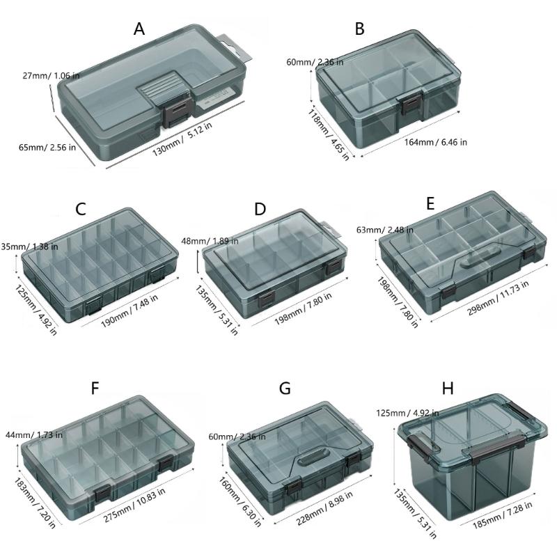 Heavy Duty Plastic Storage Box Container Case With Removable Dividers For Small Tool Bolts Screws And Parts Organization
