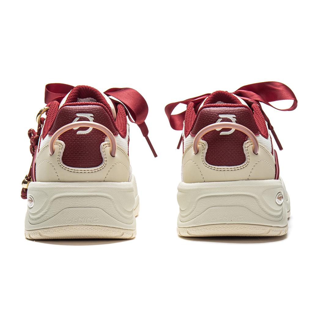 Li Ning Moth Orchid Coverage Slip Resistant Cushioning Abrasion Resistant Lightweight Height Increasing Low top AGCW008-3
