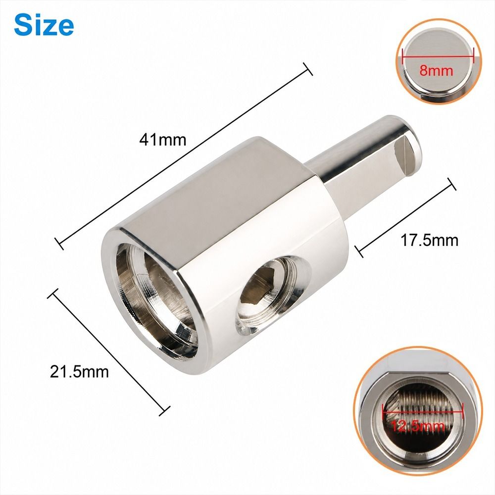 Silver Amp Input Reducer 1/0 AWG To 4 AWG Car Audio Terminal Connectors