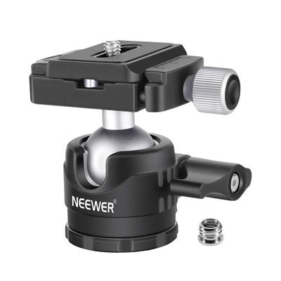 NEEWER 28mm Tripod Ball Head with Panoramic Quick Release Plate and Bubble Compatible with DSLR and Maximum Low-Profile 360° Rotation, 1/4" Arca-Type