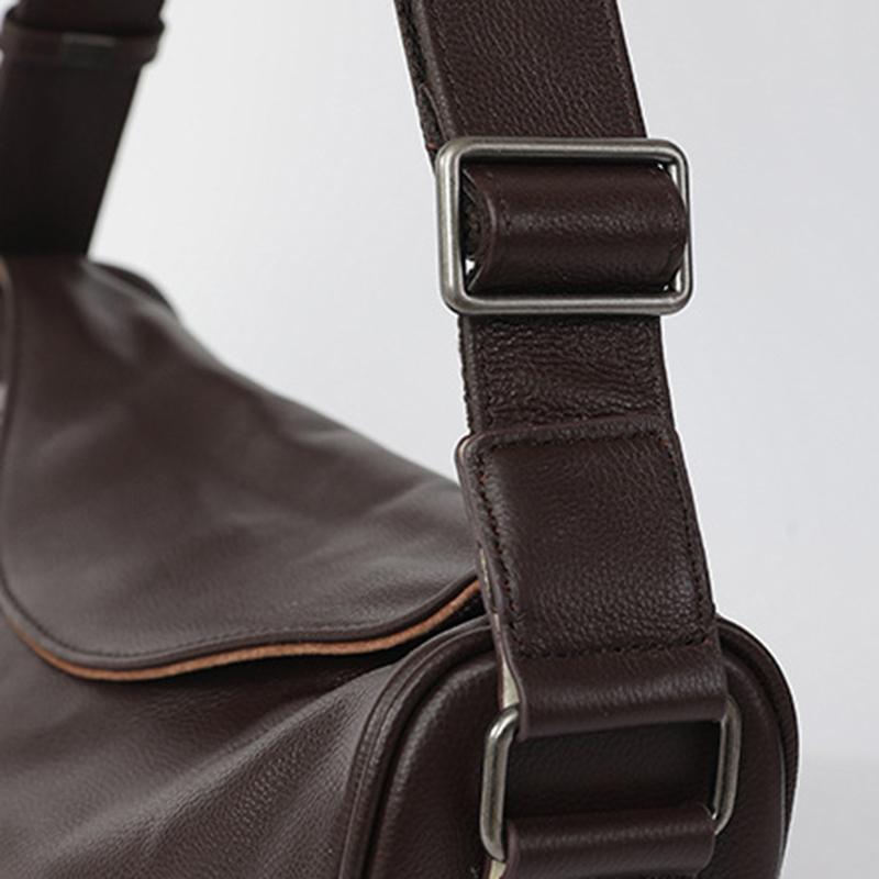 Универсальная мягкая сумка на плечо из натуральной кожи для женщин — фото 9