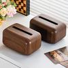 Faux Walnut Chinese-Style Tissue Box for Home, Dining Room, Living Room, Coffee Table, Hotel, B&B Storage