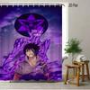 2D Flat Naruto Anime Sakura Haruno Tree Village Scene Print Waterproof Shower Curtain For Bathroom Decor