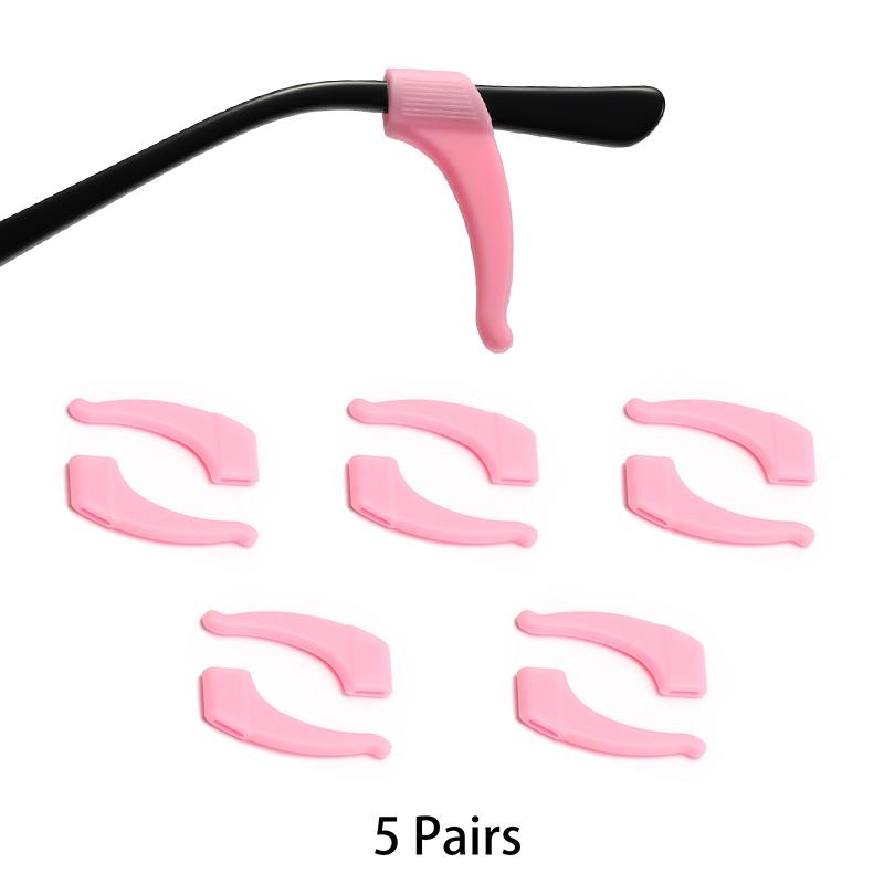 KAMMPT 5/10 Pairs Per Set Glasses Ear Hook New Multi-color Silicone Non-Slip Eyewear Ear Grips Soft Eyelasses Leg Fixing Hooks