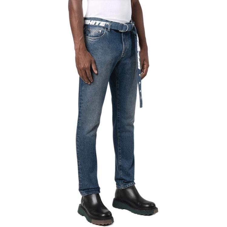 OFF WHITE Dinosaur Series Jeans Men's Blue Moderate OMYA127F21DEN0024501