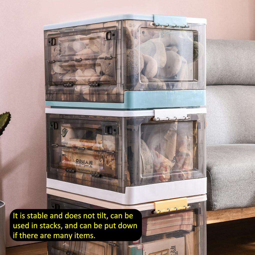 Multi-purpose Folding Storage Box Double Door Large-capacity Packing Toys Clothes Books Organizer With Cover
